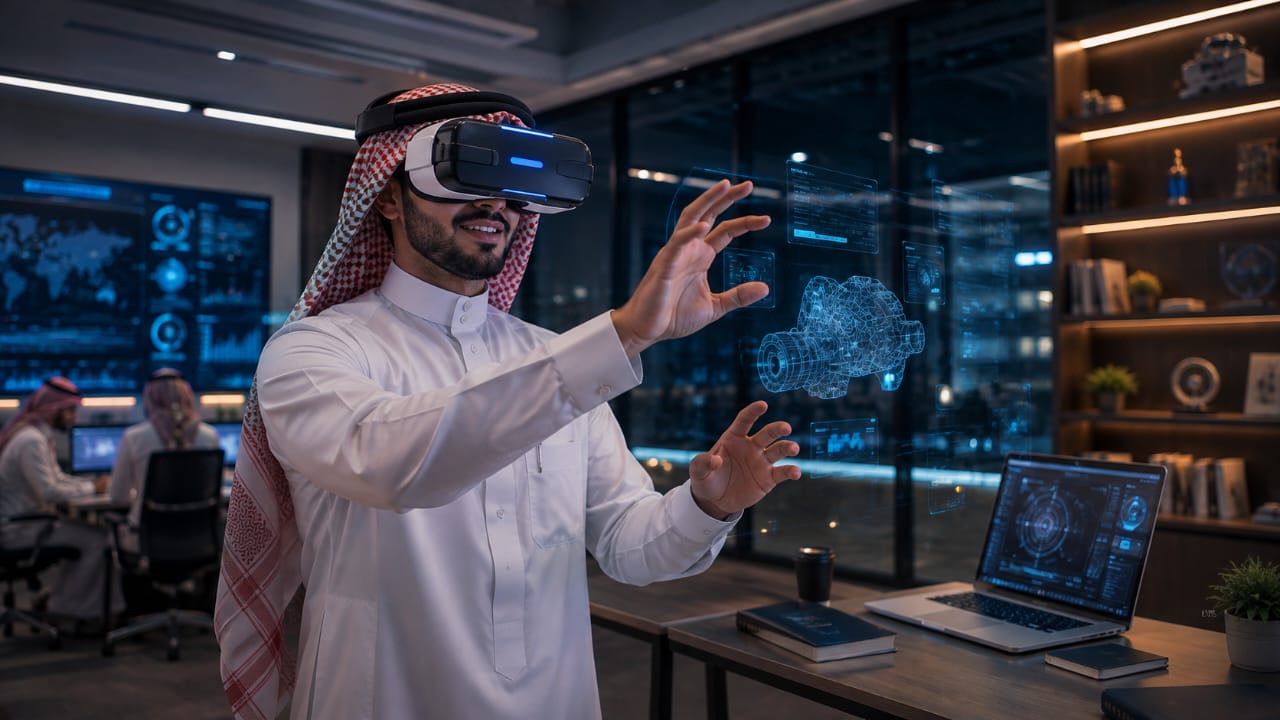 مشهد تصوّري لاستخدام الواقع الممتد في تجربة تعليمية